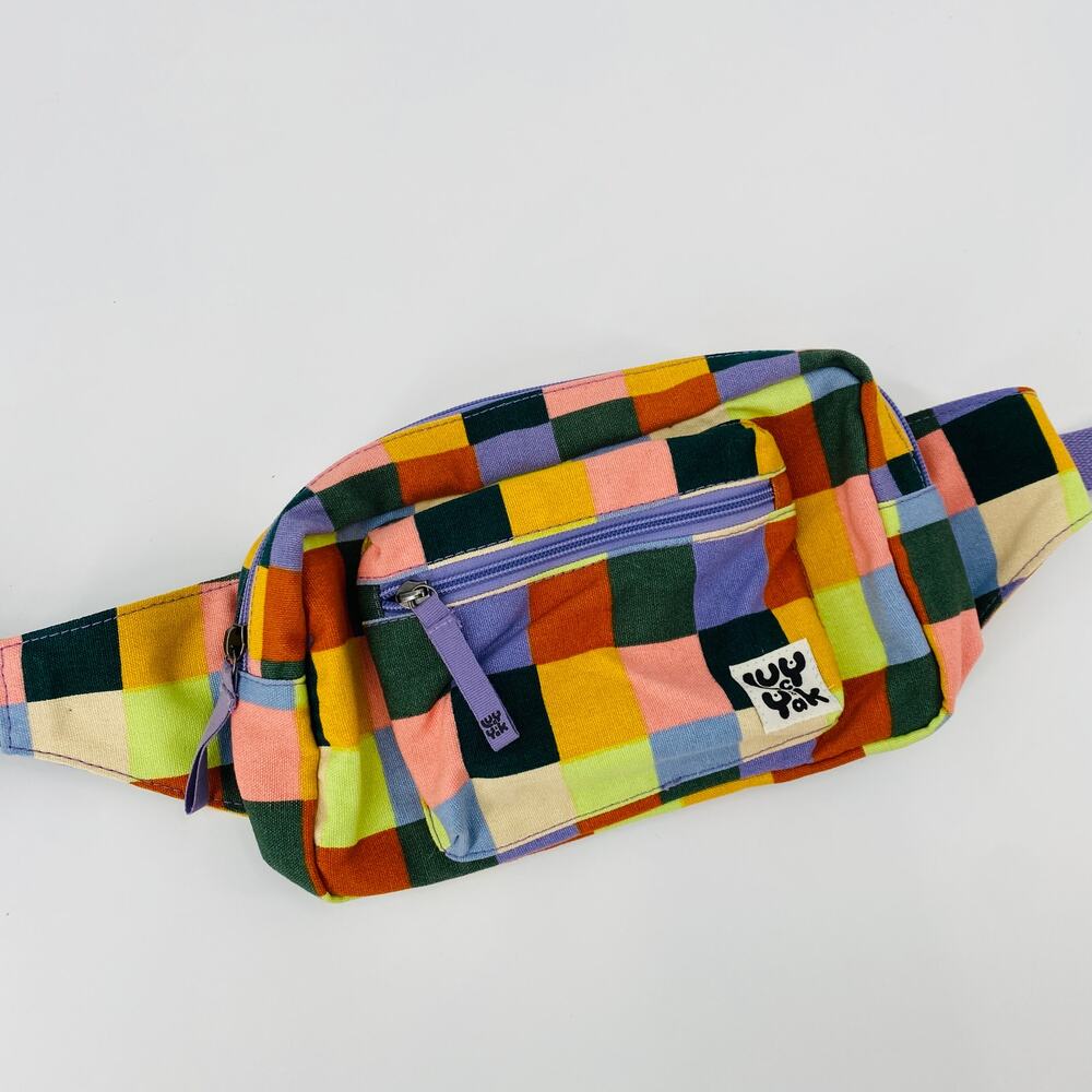 Lucy & Yak Colorful checkered Belt Waist Bag Crossbody
